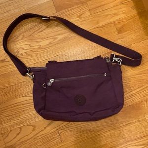 Kipling cross body bag, dark purple new